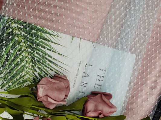 Polca blanca agraciada nupcial Dot Mesh Fabric de Tulle