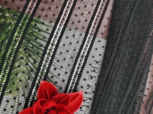 100 yardas de poliéster 100% que plisa a Mesh Dot Lace Fabric