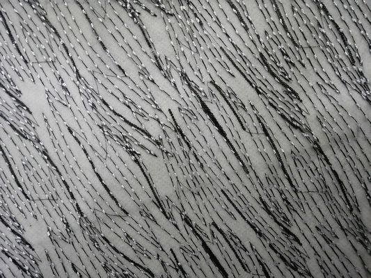 Tela de Tulle Mesh Lurex Metallic Sequin Embroidery