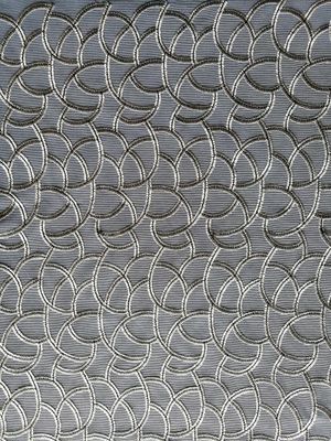 Tela del cordón de Grey Allover Cutwork Geometric Embroidered