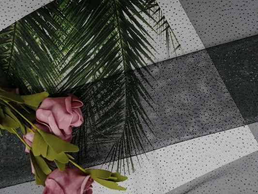 El negro Dot Glitter Tulle Mesh Foil del partido imprimió la tela