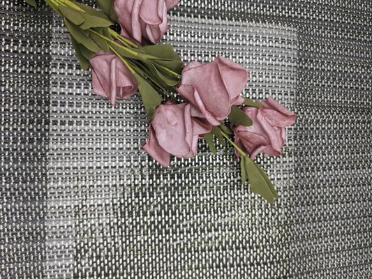 Cordón impreso hoja Mesh Pleated Tulle Fabric del 145CM