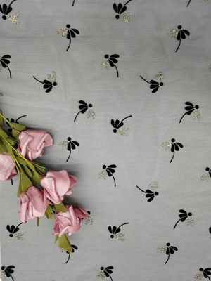 Color Mesh Foil Printed Fabric reunido el 130CM de la marina de guerra