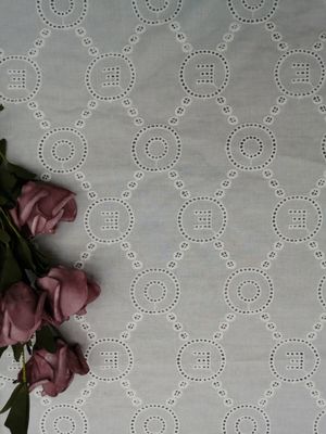 El cordón del modelo de la letra bordó el paño del vestido del bebé de la tela del ojeteador