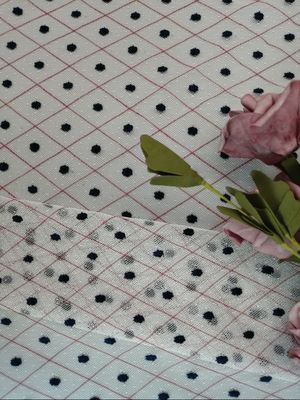 57" color doble bordado ata la polca Dot Mesh Children Clothes Fabric de la tela