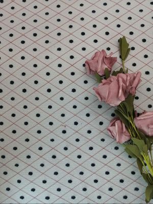 57" color doble bordado ata la polca Dot Mesh Children Clothes Fabric de la tela