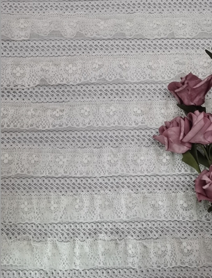 el vestido de boda blanco de la tela del cordón del bordado ata la tela francesa del cordón