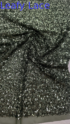 Tejido bordado con lente 100% poliéster Tejido complicado de buena calidad para vestido de fiesta