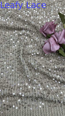 100% Tela de Encaje Bordado con Lentejuelas Colección Nueva Personalizada para Vestidos de Fiesta