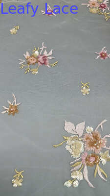 Tela bordada con lentejuelas y encaje personalizado de lujo, diseño especial de alta calidad para vestidos de novia