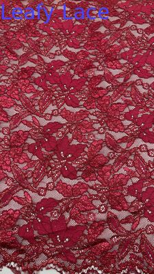 Vestidos de tela de encaje bordados rojos personalizados de belleza y de hojas dulces vestidos de noticias personalizados