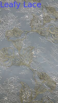 Premium Embroidery Lace Fabric for Couture Apparel Decorative Embroidered Lace Fabric for Elegant Dresses